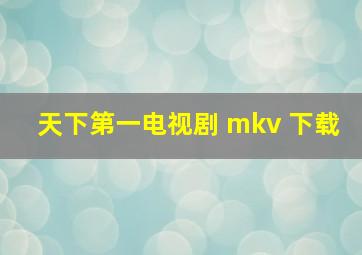 天下第一电视剧 mkv 下载